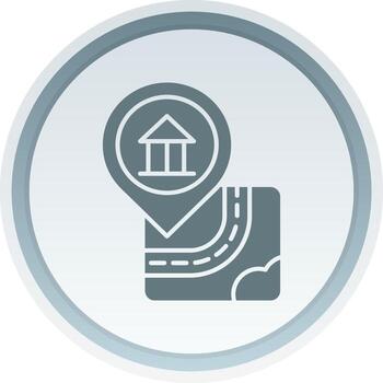 Bank Solid button Icon vector