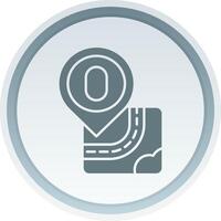 Zero Solid button Icon vector