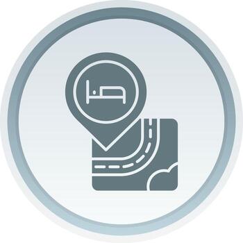Hotel Solid button Icon vector