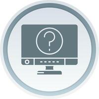 Question Solid button Icon vector