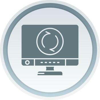 Recycle Solid button Icon vector