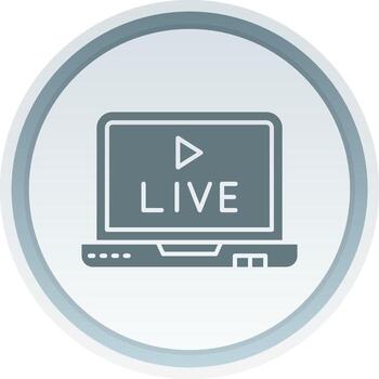 Live Solid button Icon vector