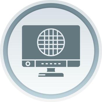Grid Solid button Icon vector