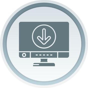 Down Solid button Icon vector