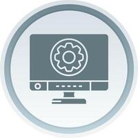 Settings Solid button Icon vector