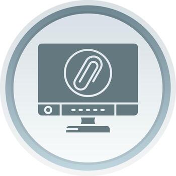 Clip Solid button Icon vector