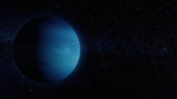 neptune planet, sol- systemet planeter. planet neptune skön 3d animering av planet neptune roterar med alfa kanal video