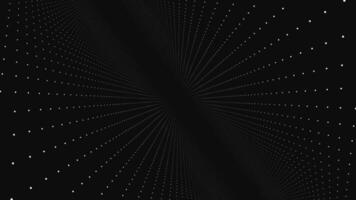 Abstract background made of array of points. Moving through abstract fractal point matrix lattice. Fly into geometric point structure. Abstract futuristic universe on dark background video