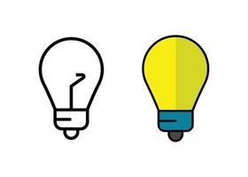 Lightbulb icon design template isolated vector