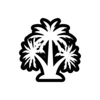 Palm tree  icon silhouette design template isolated vector