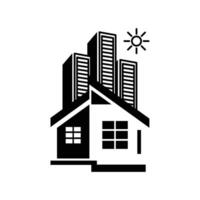 Real estate icon silhouette design template isolated vector