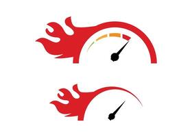 Speedometer fast icon design template isolated illustration vector