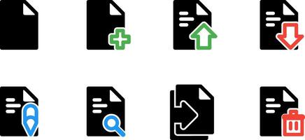 document set icon button vector