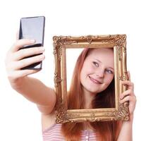 selfie con imagen marco foto
