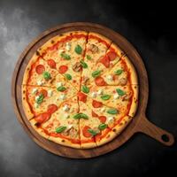 AI generated Delicious Cheese Pizza photo
