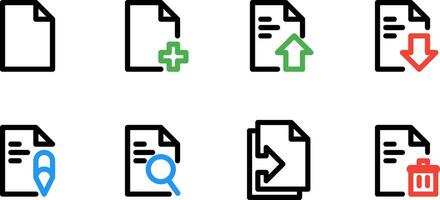 documento conjunto icono botón vector