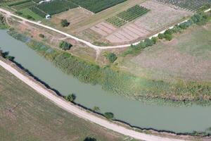 Top view of the river channel photo