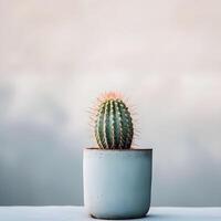 ai generado cactus en un minimalista planta de casa maceta foto