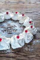 Meringue Christmas wreath photo