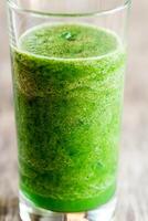 Green smoothie glass photo