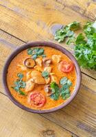 Bowl of red curry photo