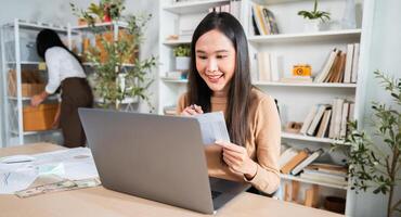 Accountant Or Auditor working With computer in office photo