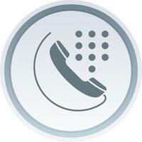 Dial Solid button Icon vector