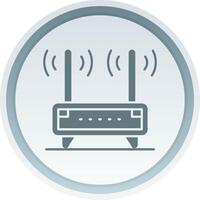 Router Solid button Icon vector