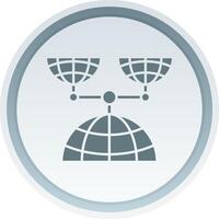 Internet Solid button Icon vector