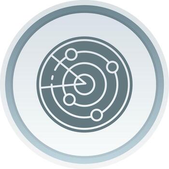 Radar Solid button Icon vector