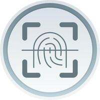 Finger print Solid button Icon vector