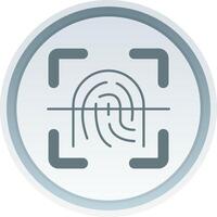 Finger print Solid button Icon vector