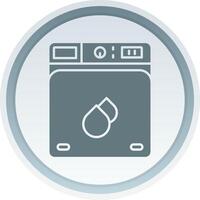 Laundry Solid button Icon vector