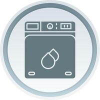 Laundry Solid button Icon vector