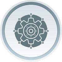 Setting Solid button Icon vector