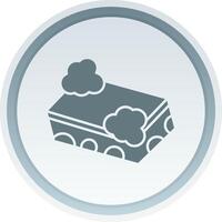 Sponge Solid button Icon vector