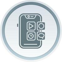 Mobile application Solid button Icon vector