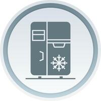 Refrigerator Solid button Icon vector