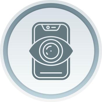 visión sólido botón icono vector