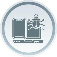 Bug Solid button Icon vector