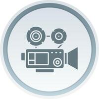 Video camera Solid button Icon vector