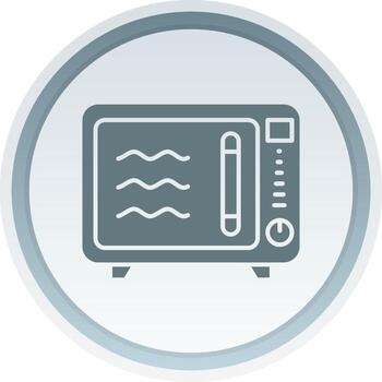 horno sólido botón icono vector