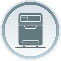 Fridge Solid button Icon vector