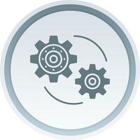 Setting Solid button Icon vector