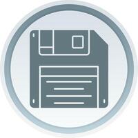 Floppy disk Solid button Icon vector