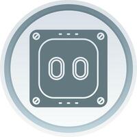 Socket Solid button Icon vector