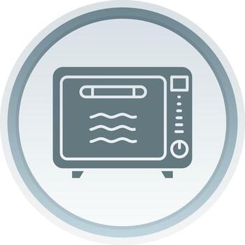 horno sólido botón icono vector