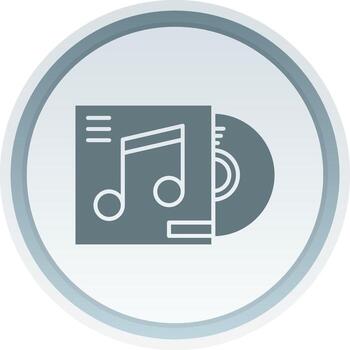 Cd cover Solid button Icon vector