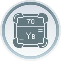 Ytterbium Solid button Icon vector