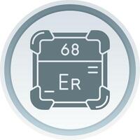 Erbium Solid button Icon vector